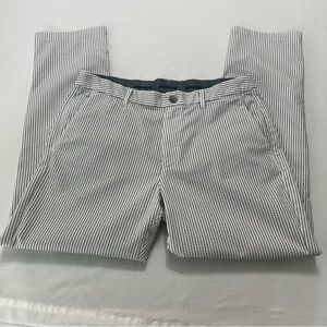 Bonobos Golf Performance Seersucker Pants Athletic Fit 33x30 Gray White